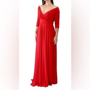 NWT Ts couture lanting red evening gown